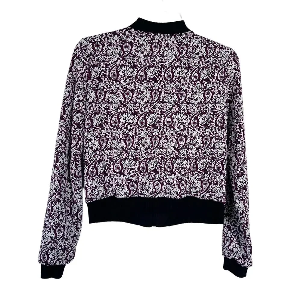 Michael Kors Paisley Jacquard Zip Jackets XS